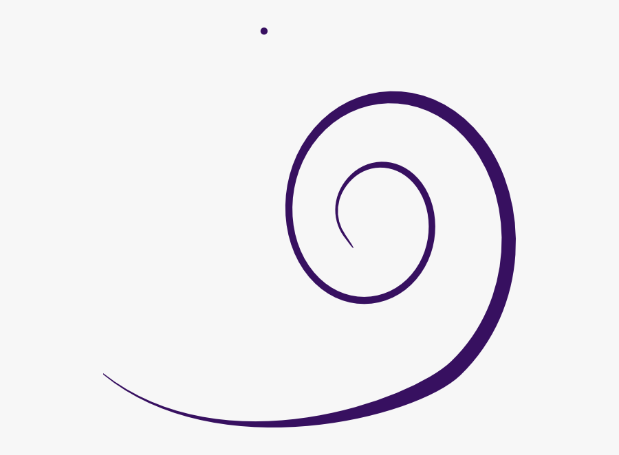 Plain Swirl Purple Clip Art - Clip Art Curl, Transparent Clipart