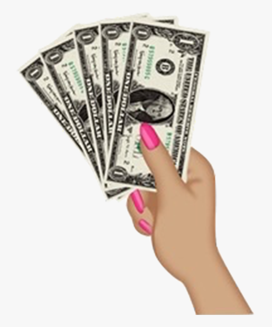 Transparent Money Stacks Clipart - Emoji Hand With Money, Transparent Clipart