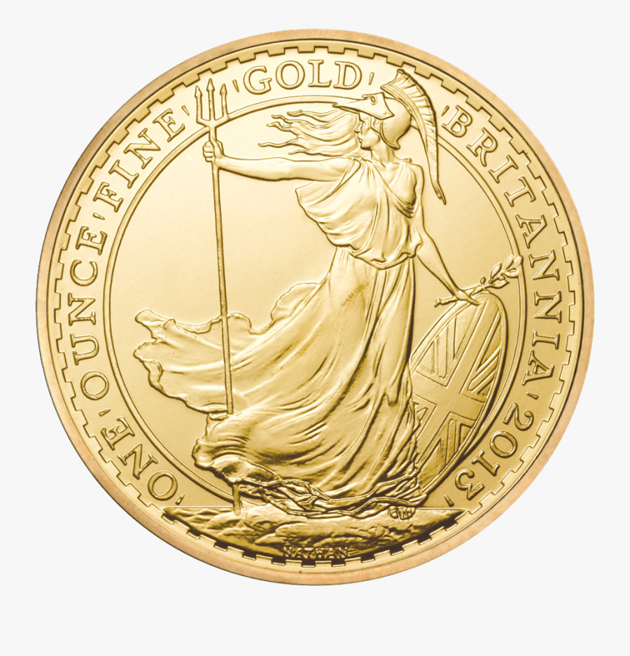 Transparent Pile Of Gold Coins Clipart - 2013 Britannia Gold Coin, Transparent Clipart