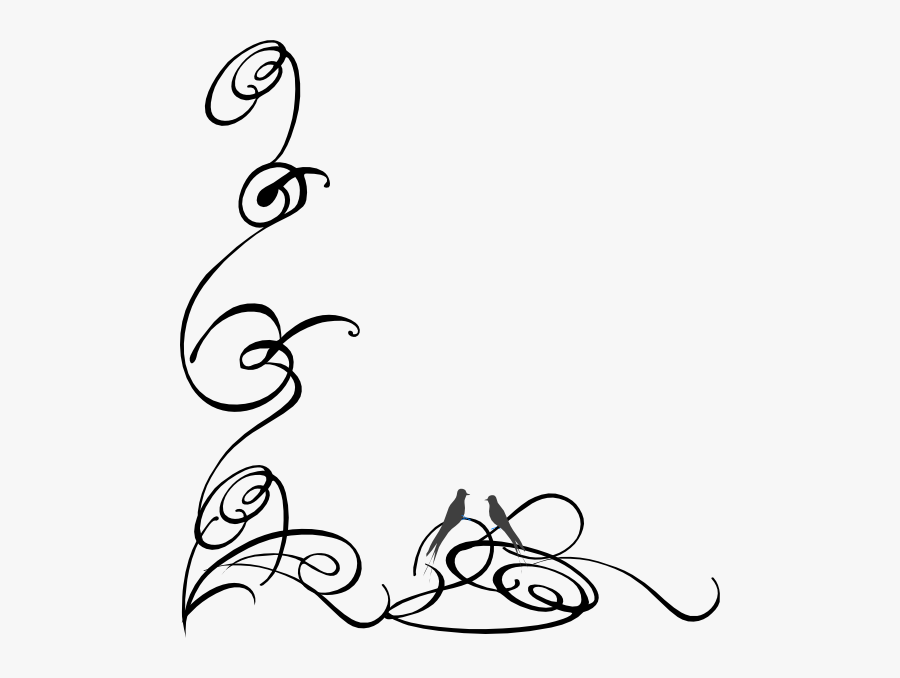 Fancy Border Clip Art Swirl Free Clipart Images - Clip Art Corner Swirls, Transparent Clipart