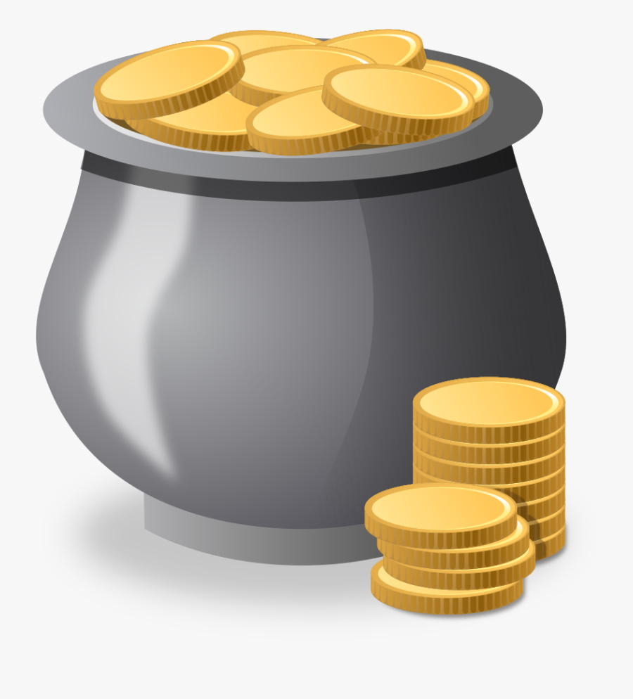 Table,saving,coin - Pot Of Money Clipart, Transparent Clipart