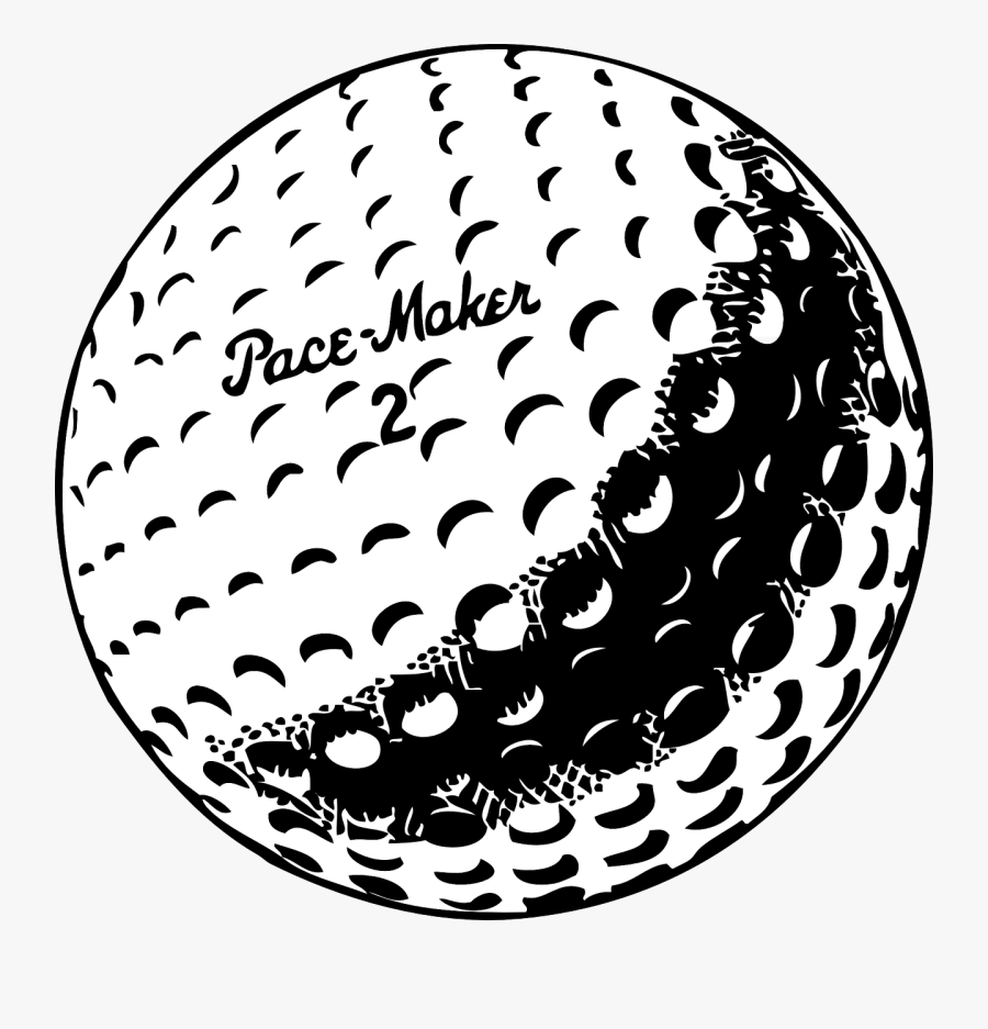 Black And White Golf Ball, Transparent Clipart