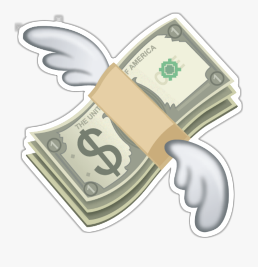 Cash Clipart Emoji - Flying Money Emoji, Transparent Clipart