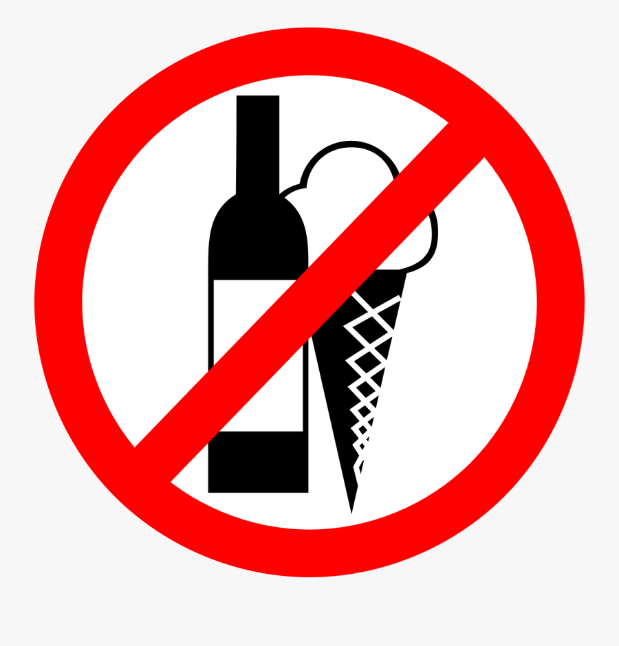 No Food Or Drinks Clipart Clipart - No Walking Sign Clipart, Transparent Clipart