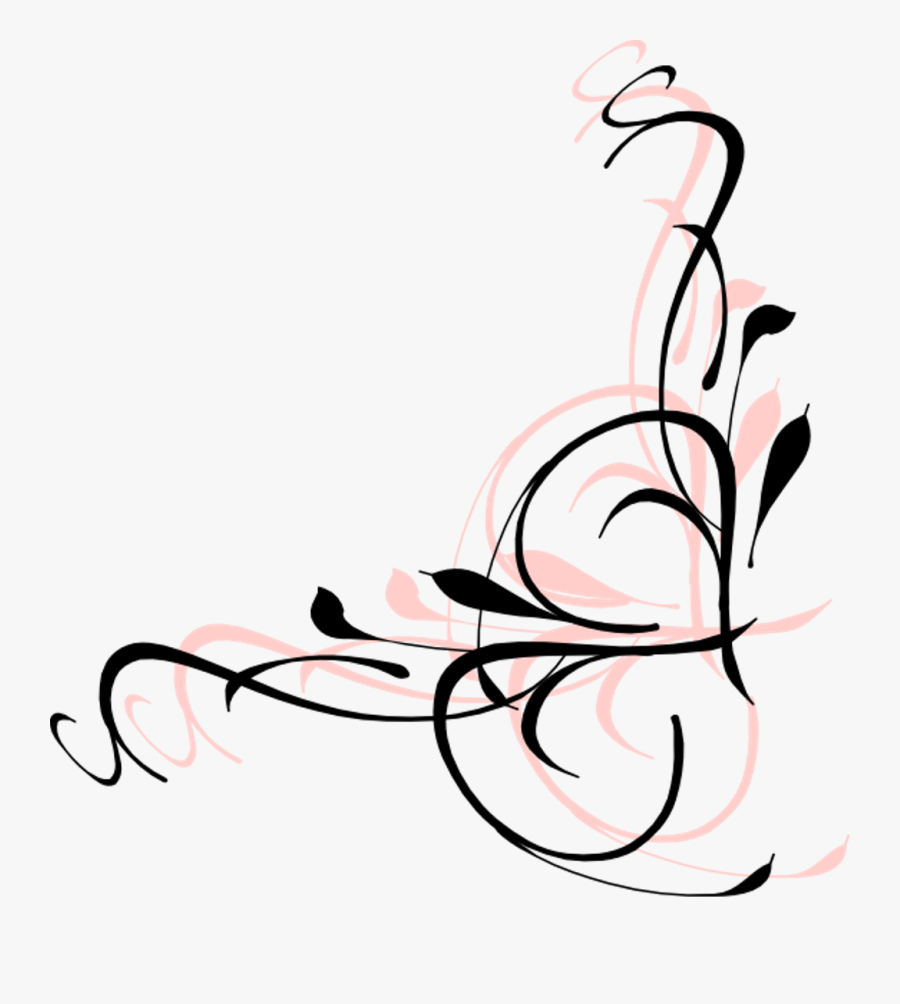 Pink Swirl Clip Art - Pink And Black Swirls, Transparent Clipart