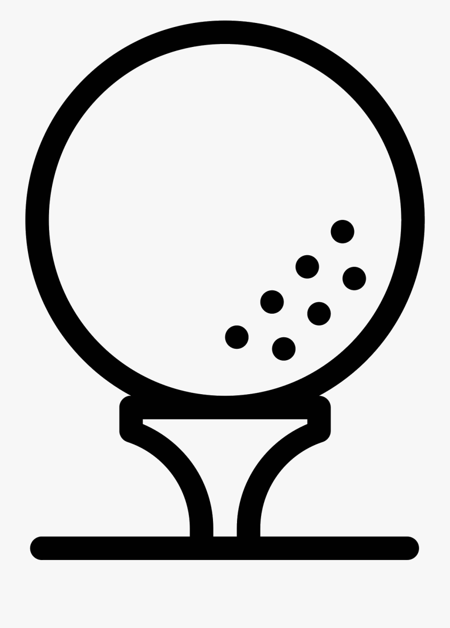 This Is A Golf Ball Resting On A Golf Tee - Free Golf Ball Icon, Transparent Clipart