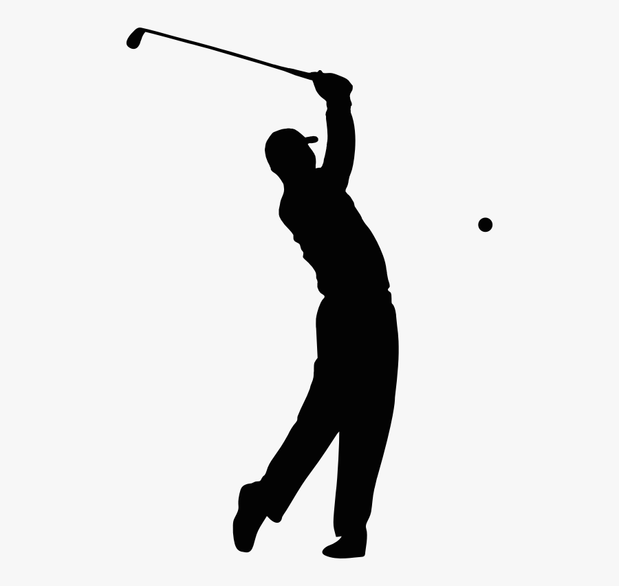 Golfing Golf Tournament Transparent - Golf Swing Silhouette, Transparent Clipart