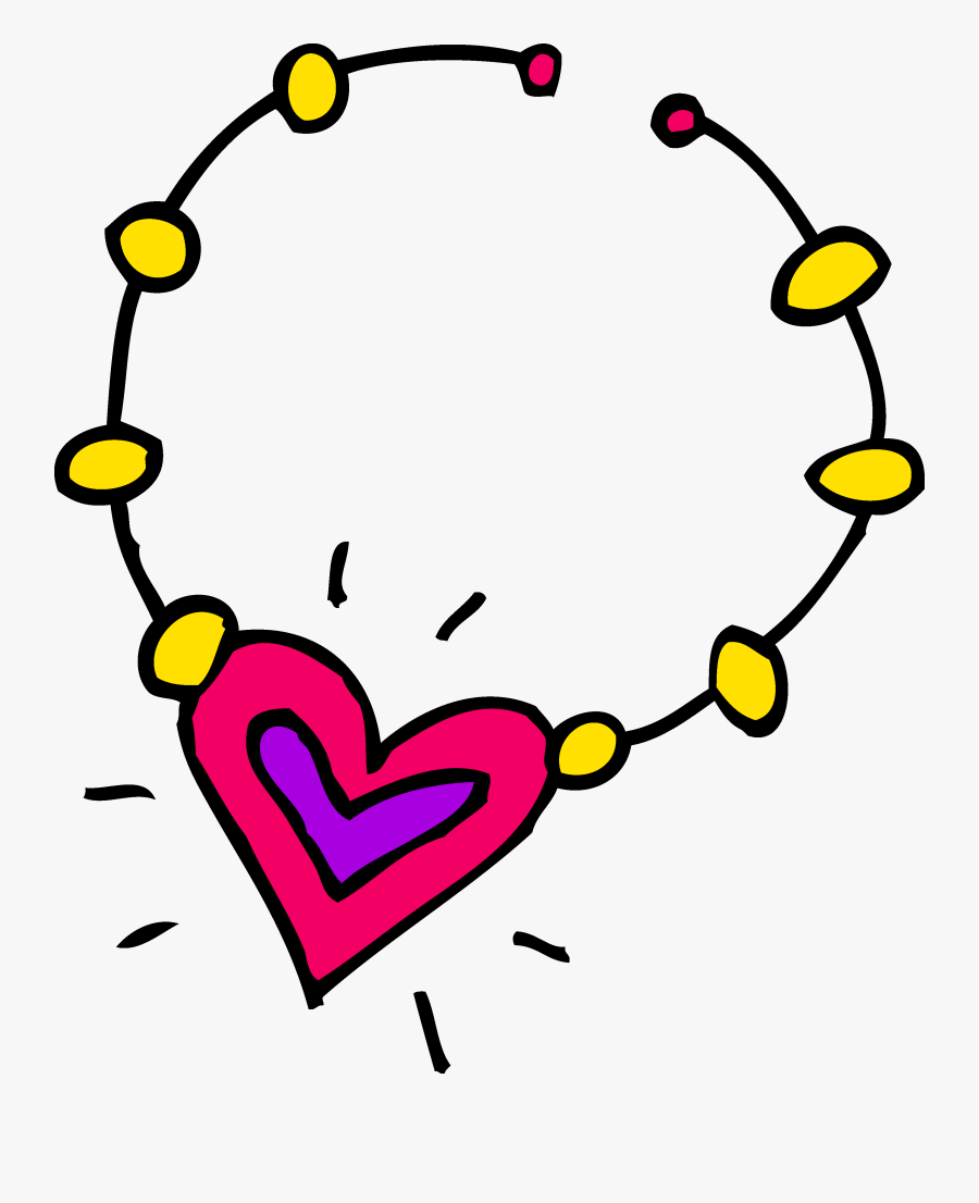 Cute Heart Necklace Clip Art - Necklace Clipart, Transparent Clipart