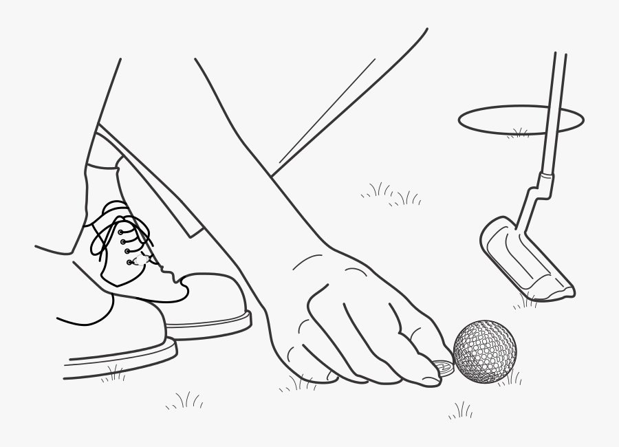 Golf Ball Location Marker - Golf, Transparent Clipart