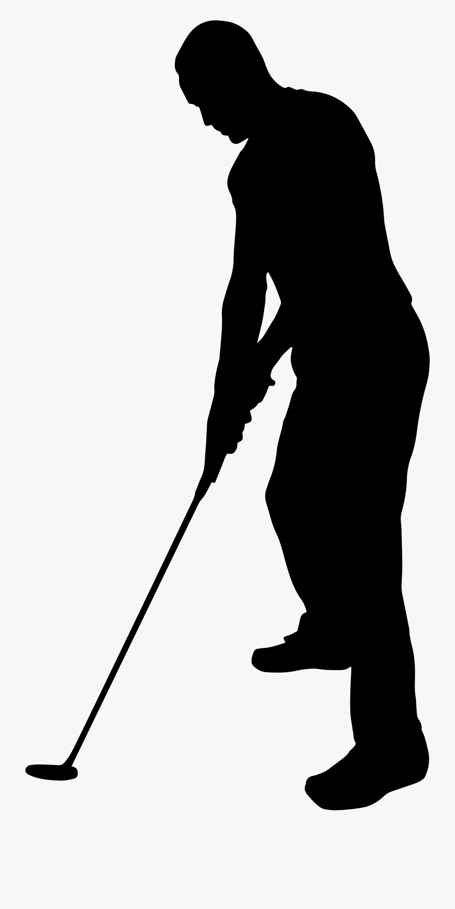 Player Silhouette Png Clip - Transparent Golf Silhouette Png, Transparent Clipart