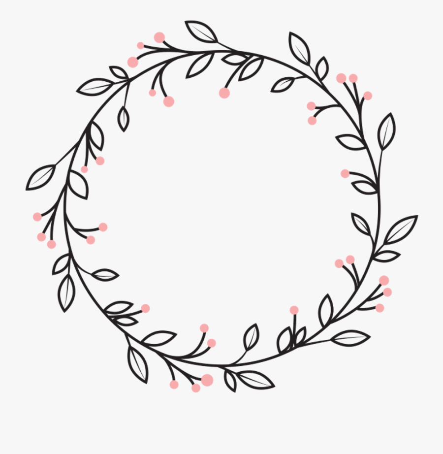 Berries Leaves Vines Wreath Swirls Decoration Icon - Vine Wreath Clipart, Transparent Clipart