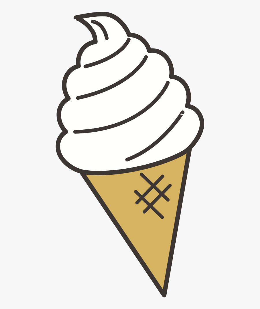 Ice Cream Cone - Soft Serve Ice Cream Cone Art, Transparent Clipart