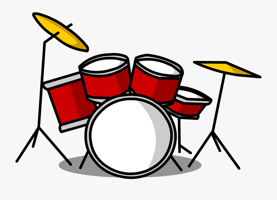Drum Set Clipart Png Transparent Png , Png Download - Cartoon Drum Set Png, Transparent Clipart