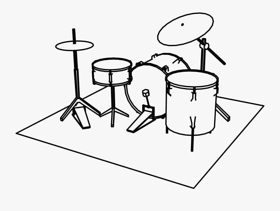 Line Art,drum,area - Musical Instruments Drums Drawing, Transparent Clipart