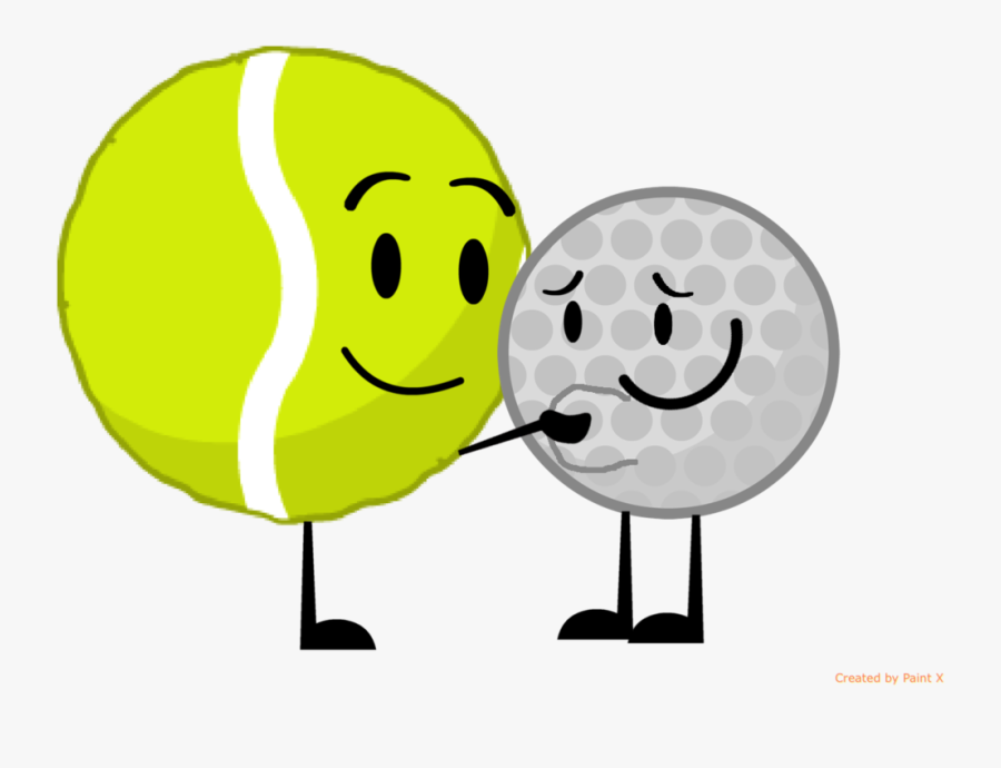 Tennis Ball Ruping Golf Ball"s Stomach By Thedrksiren - Bfdi Tennis Ball X Golf Ball, Transparent Clipart