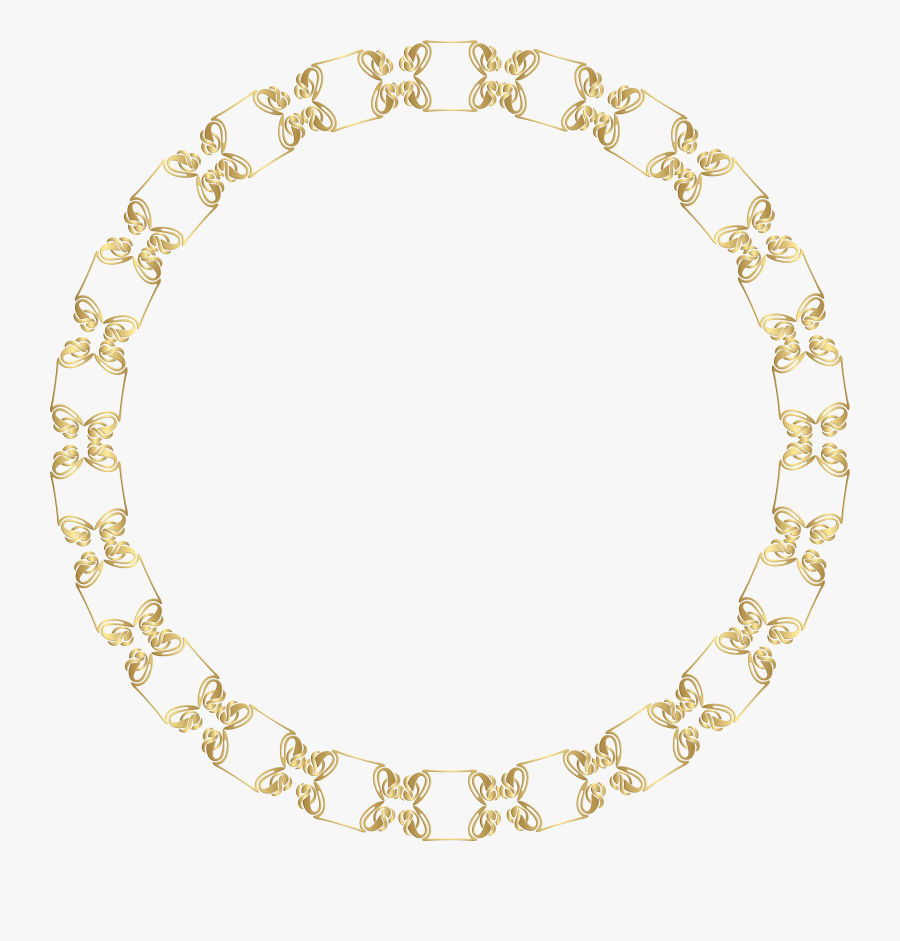 Necklace Clipart Round Gold - Circle Free Gold Png, Transparent Clipart