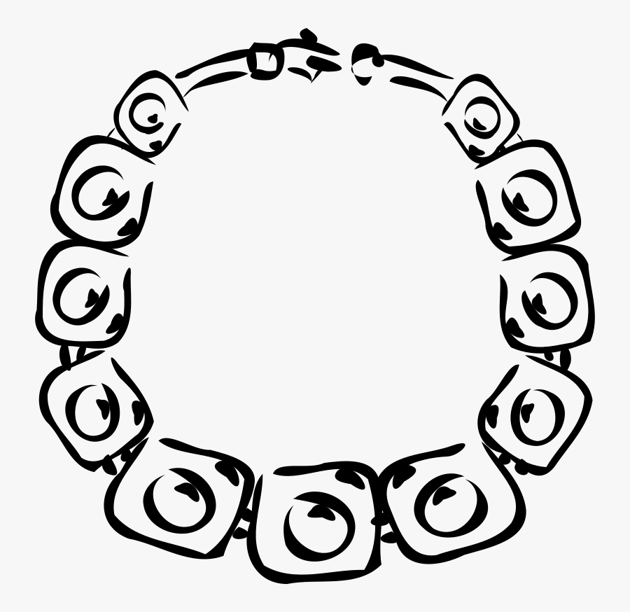 Necklace - Necklace Clipart Black And White, Transparent Clipart