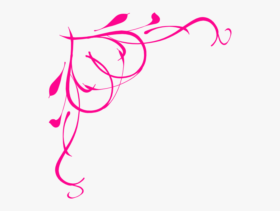 Clip Art Free Clipart Swirls And Scrolls - Border Design Blue And Pink, Transparent Clipart