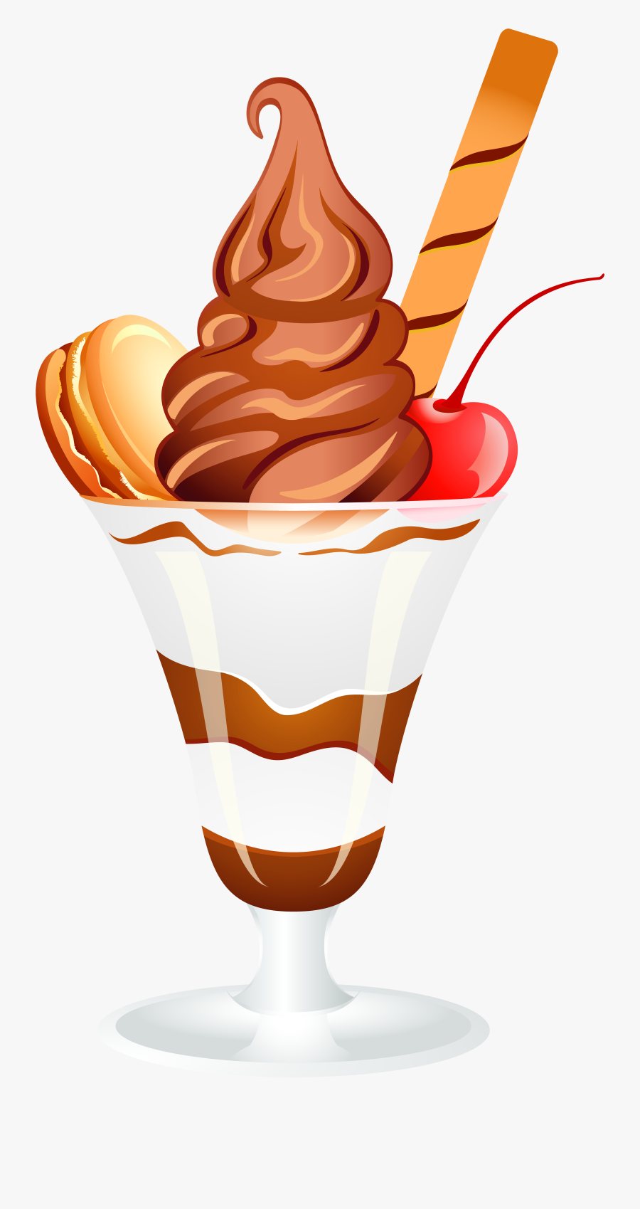 Chocolate Ice Cream Sundae Png Clip Art Image - Chocolate Ice Cream Sundae Clipart, Transparent Clipart