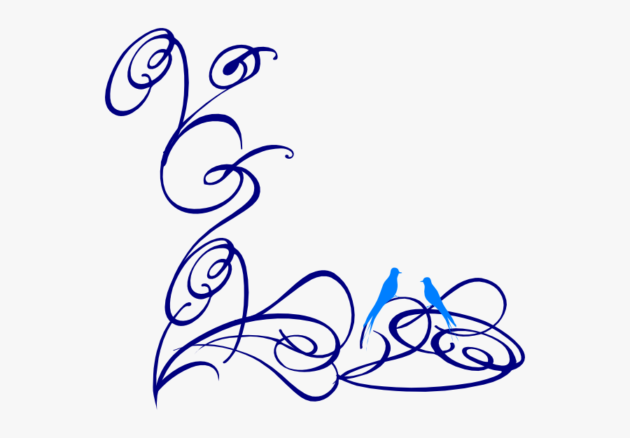 Decorative Swirl Changed Svg Clip Arts - Transparent Background Blue Swirl, Transparent Clipart