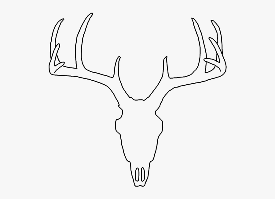 Clip Art Faux Wall Decor By - Easy Deer Skull Drawing, Transparent Clipart