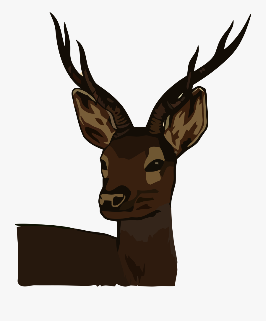 1528966199 Deer Head Clipart - Old School Travel Posters, Transparent Clipart