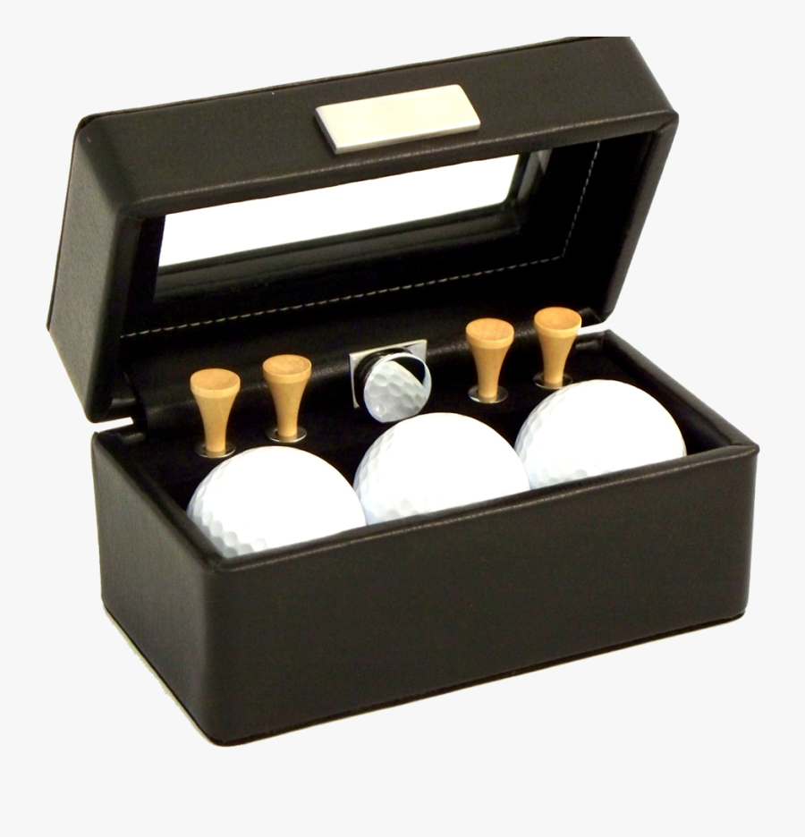 Leather Golf Accessories Set With Glass Top Display - Bottle, Transparent Clipart