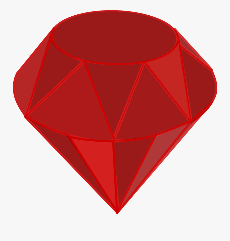 Red Ruby, No Transparency, No Shading, Square Area - Ruby Transparent, Transparent Clipart