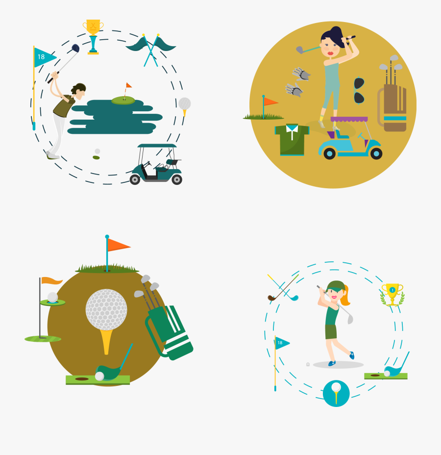 Golf Course Sport Golf Ball - 高爾夫 插畫, Transparent Clipart