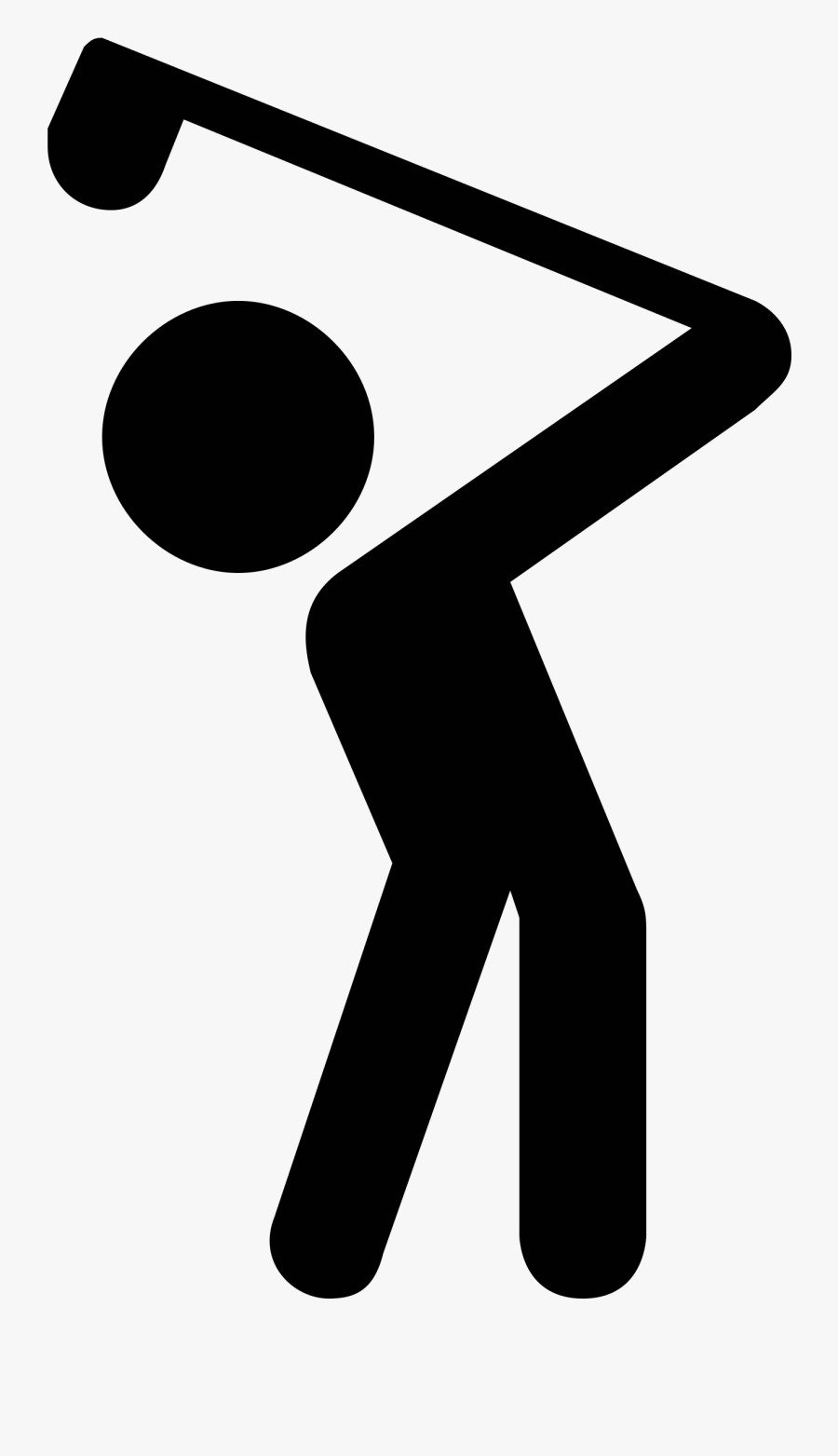 Silhouette,angle,symbol - Golf Icon, Transparent Clipart