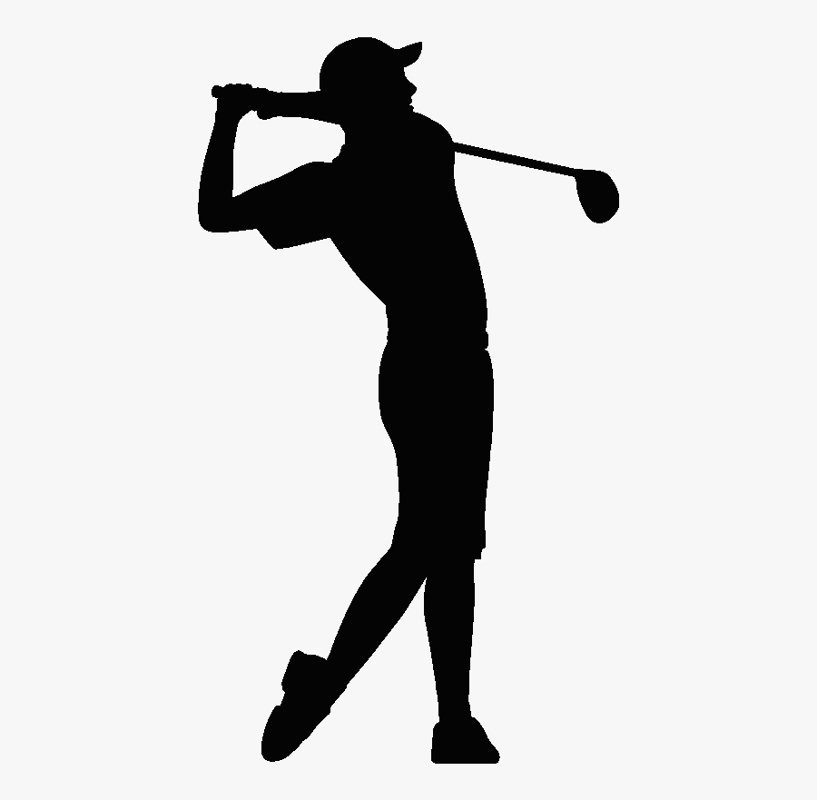 Sticker Joueur De Golf - Golfer Silhouette Png, Transparent Clipart