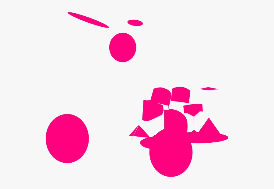 Pink Clipart Drum Set, Transparent Clipart