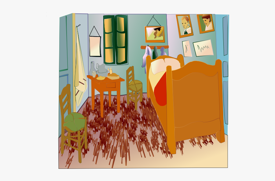 Bedroom At Arles, C.1887, Transparent Clipart