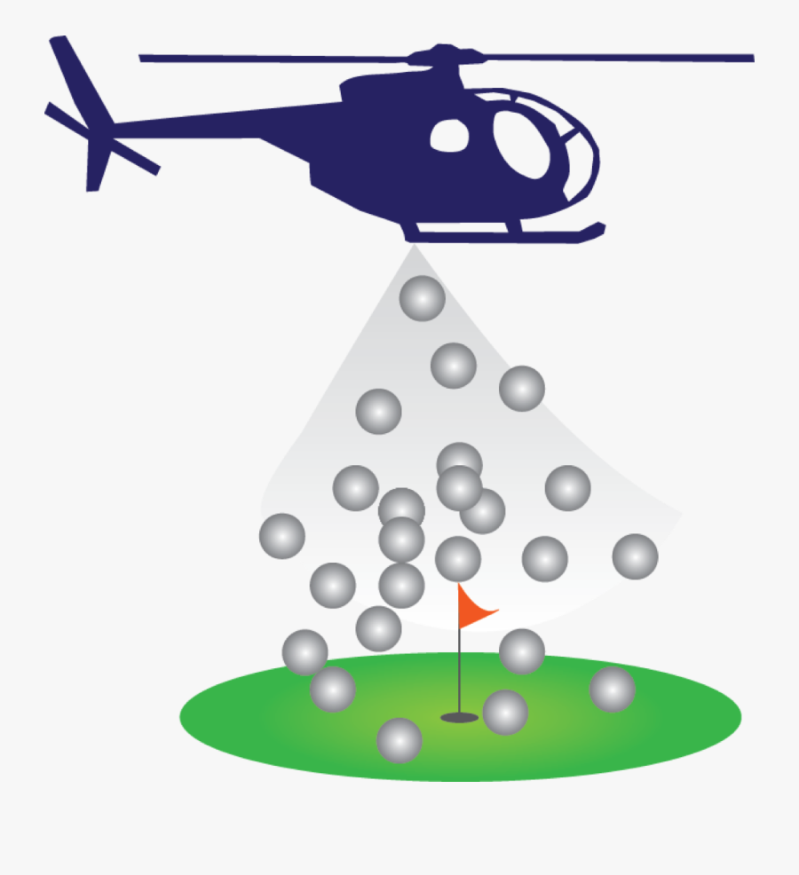 Transparent Golf Ball Clipart - Helicopter Ball Drop Clipart, Transparent Clipart