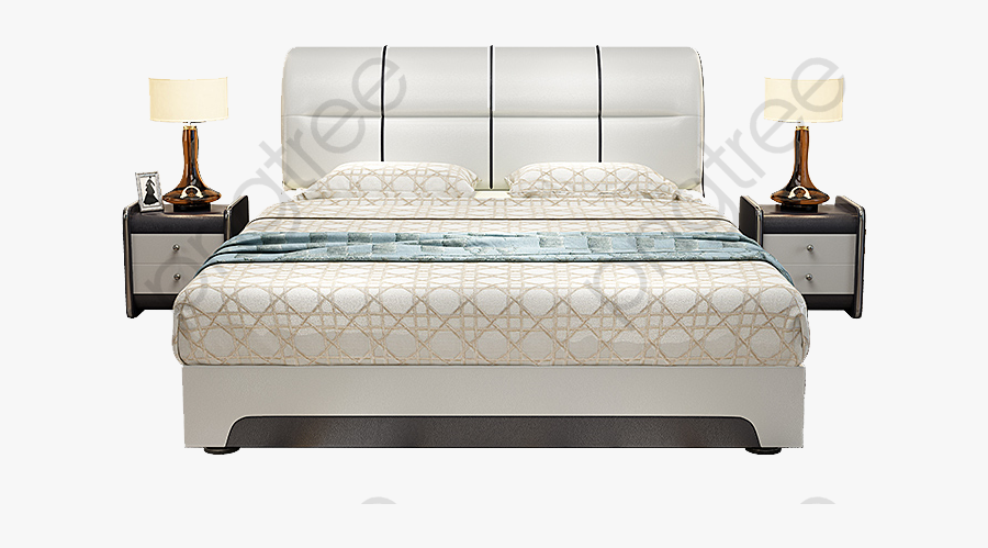 Bedroom Double Bed Mattress - غرفة نوم Png, Transparent Clipart