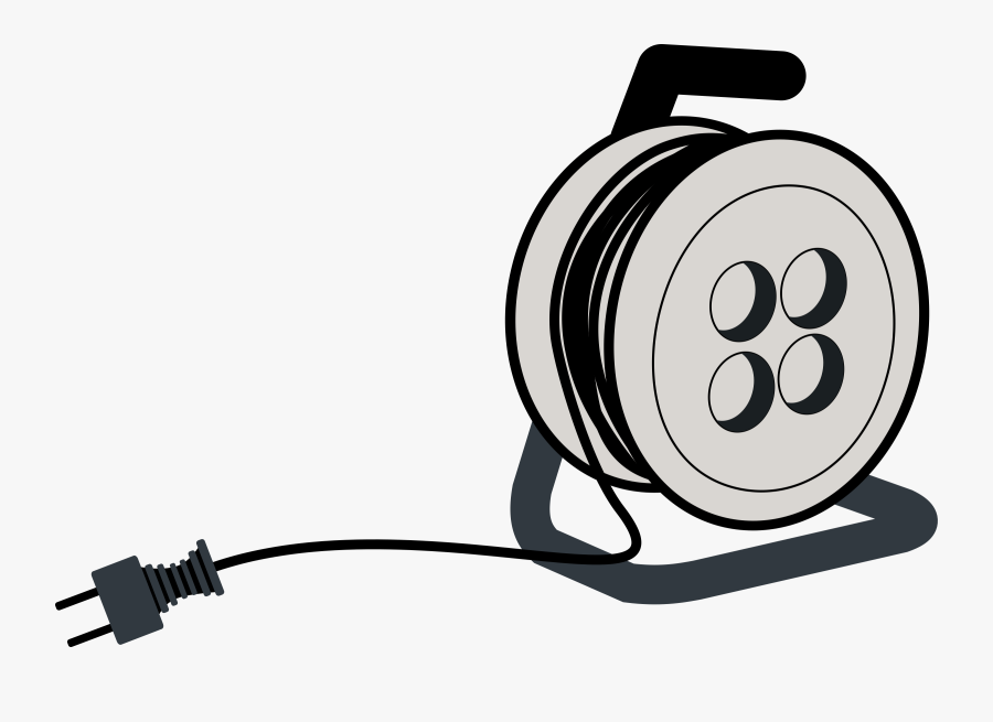 Cable Drum Svg Clip Arts - Extension Cord Clip Art, Transparent Clipart