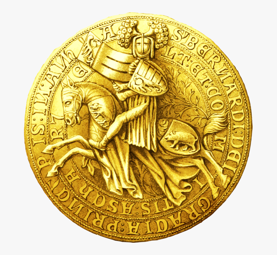 Gold,money,treasure - Gold Medieval Coin Png, Transparent Clipart