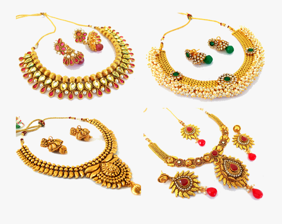 Necklace Clipart Native American Jewelry - Transparent Background Jewellery Set Png, Transparent Clipart