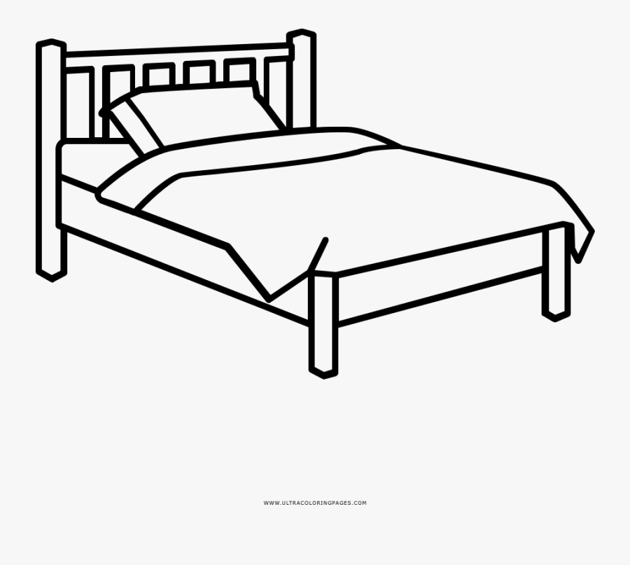 Education Bed Coloring Pages - Bed Png Drawing, Transparent Clipart