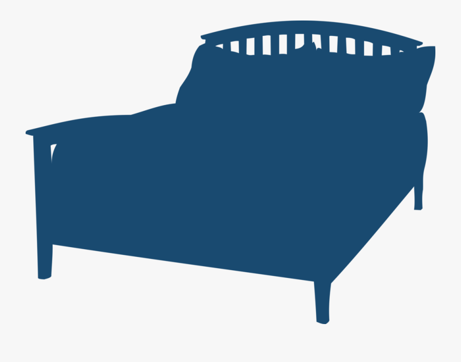 Bedroom Cots Furniture Silhouette - Clipart Bed Silhouette, Transparent Clipart