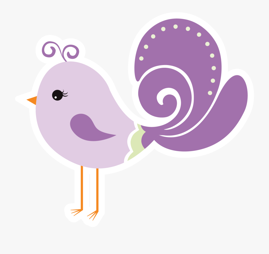 Patchwork Clipart Bird - Bird Purple Cartoon Png, Transparent Clipart