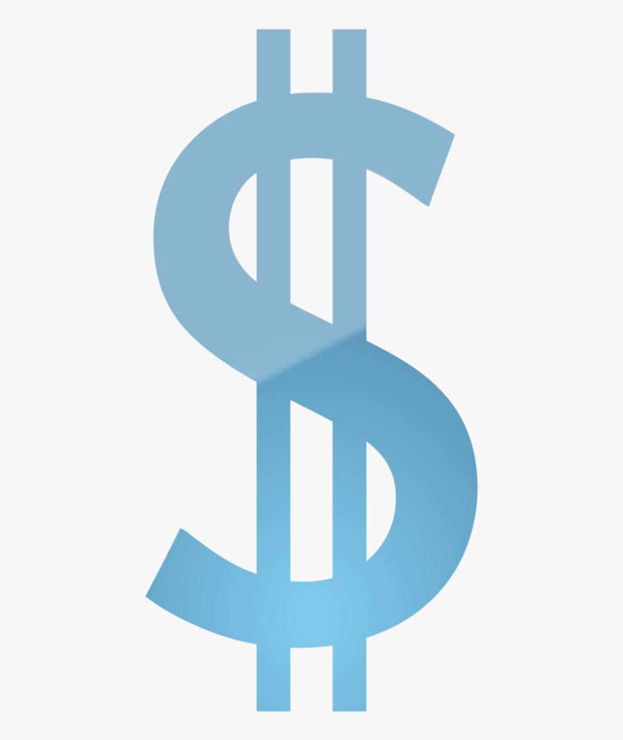 Blue Clipart Dollar Sign - Calligraphy, Transparent Clipart