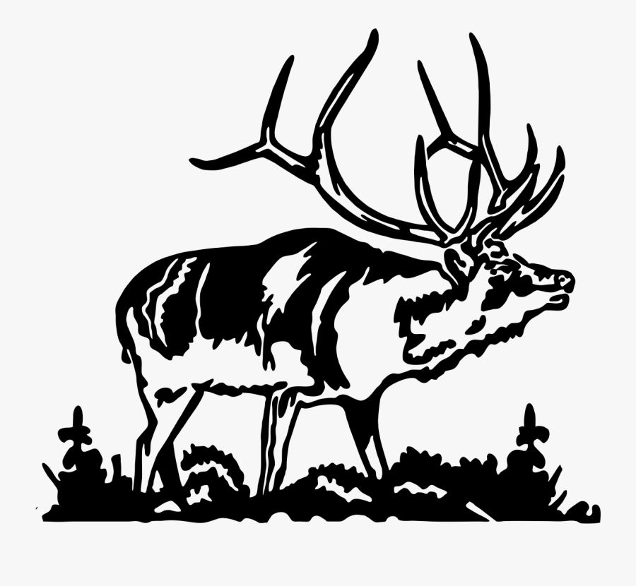 Elk Silhouette Images Dromffm Top Clipart - Bull Elk Clip Art, Transparent Clipart