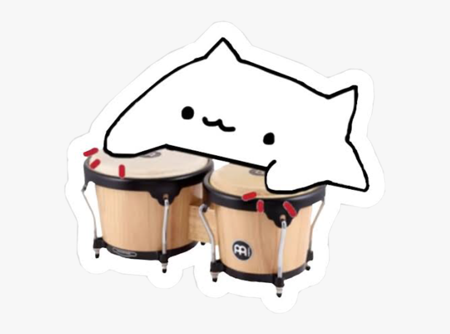 Bongocat Bongo Cat Drum Girl Cool Tumblr White Unicorn - Bongo Cat, Transparent Clipart