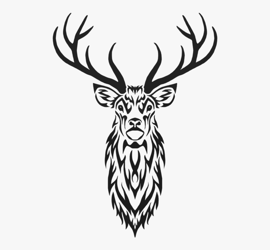 Transparent Deer Skull Clipart - Tribal Stags Png, Transparent Clipart