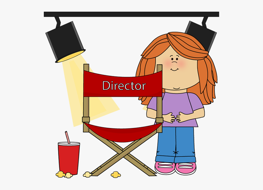 Girl On Movie Set - Movie Director Clipart, Transparent Clipart