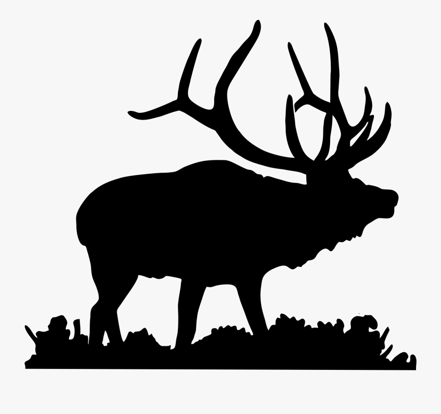 Deer Head Silhouette Png Download - Bull Elk Clip Art, Transparent Clipart