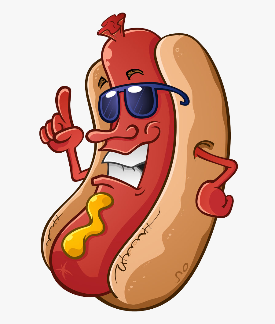 Transparent Hot Dog Clip Art - Hot Dog Cartoon Png, Transparent Clipart