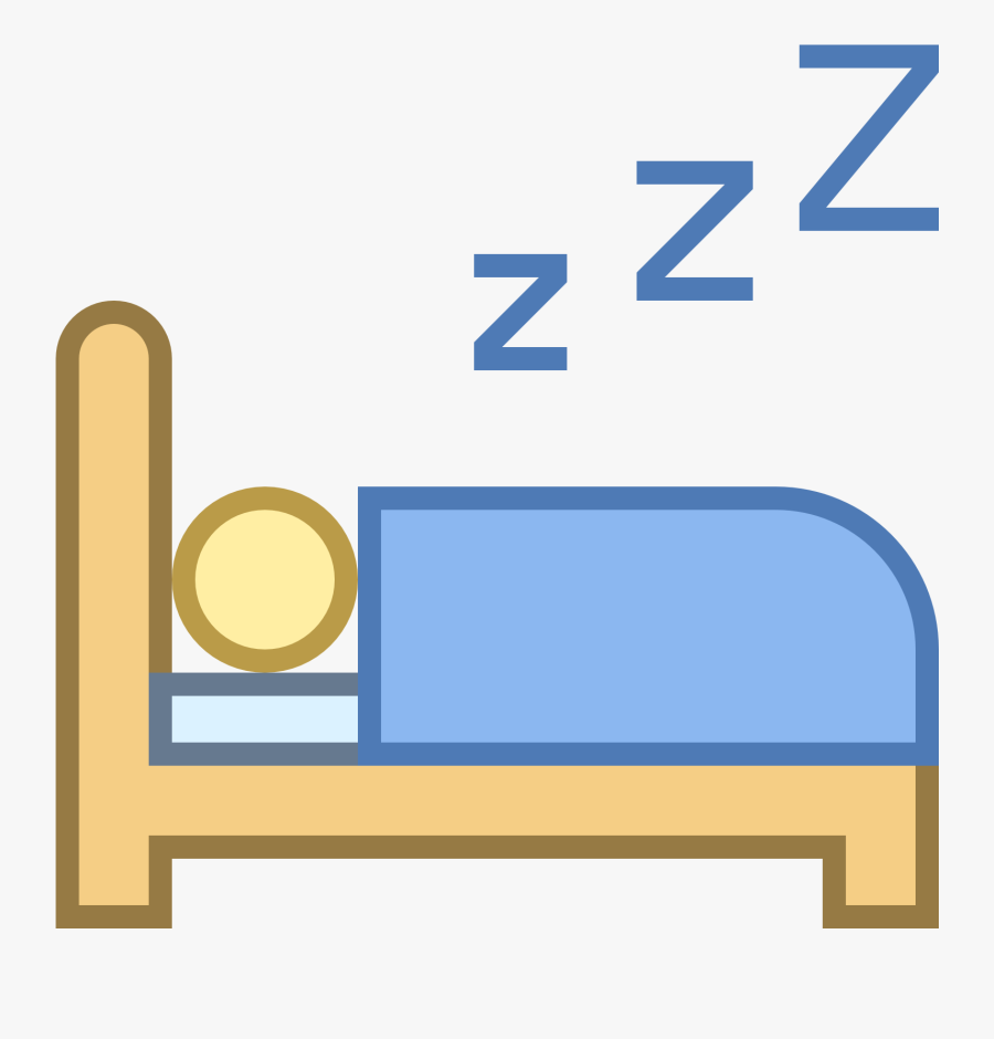 Coloring Clipart Bedroom - Sleep Bed Icon Png, Transparent Clipart