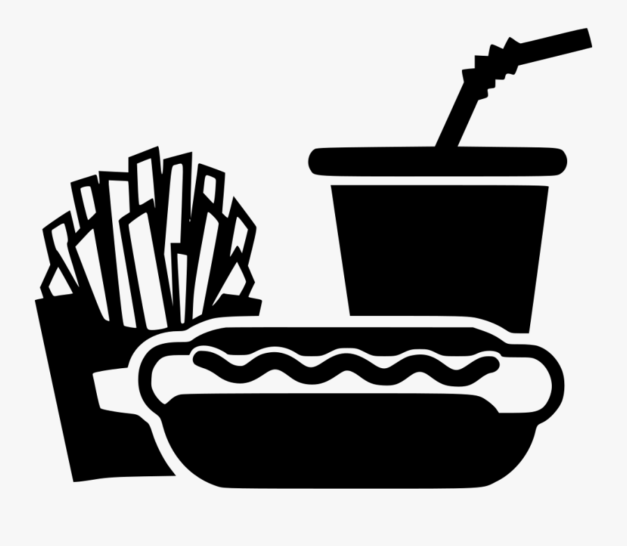 Hot Dog Sausage Soda Cup French Fries - French Fries Icon Png Transparent, Transparent Clipart